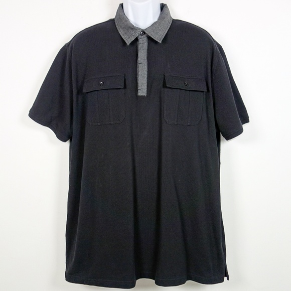 Sean John Black Gray Polo Shirt Men's 3XL Hip Hop - Picture 1 of 8